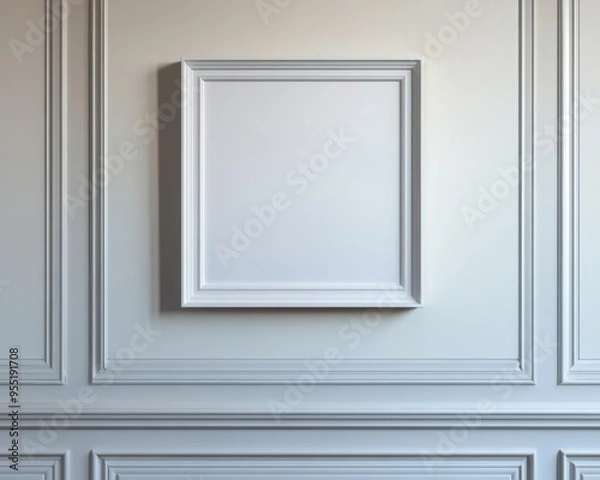 Fototapeta Elegant Home Decor Highlighting a painting Frame Adorned with Minimalism background, Graphic Resources, Wallpapers, Brochure, Advertising,