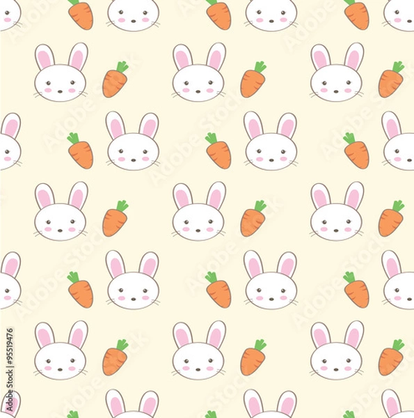 Fototapeta rabbit seamless pattern