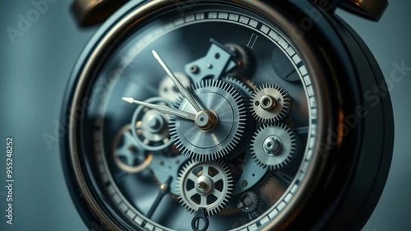 Obraz Banner Background of Minimalist Steampunk Room Themed Design Ideas