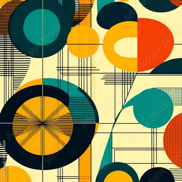 Fototapeta seamless pattern with circles