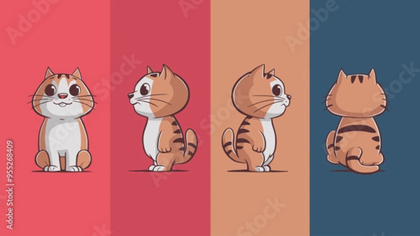 Obraz 2d vector illustration for cartoon character design for kids and comic book stickers printing and cartoon movie 
