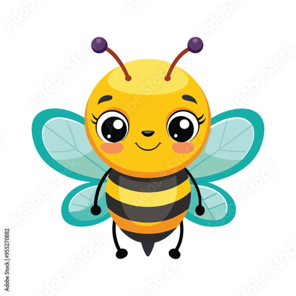 Obraz Bee cartoon color vector illustration design