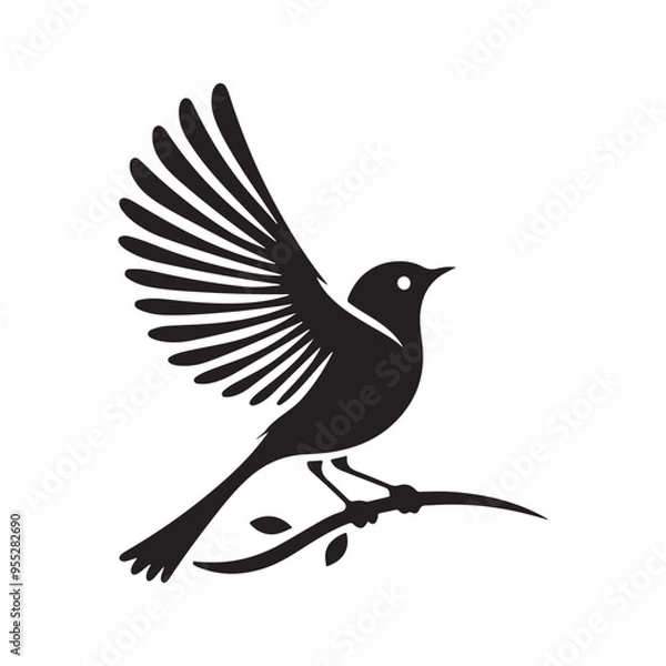 Obraz Bird silhouette vector illustration design