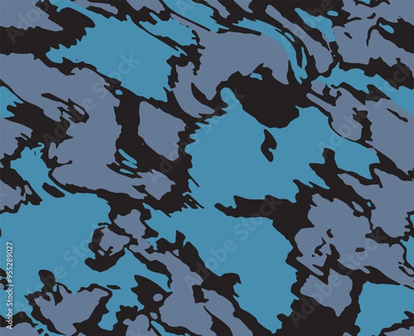Fototapeta Full seamless camouflage texture pattern vector for military textile. Usable for Jacket Pants Shirt and Shorts. Dirty army camo masking design for skin fabric print and wallpaper.