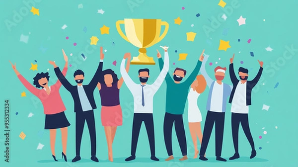 Fototapeta Promote a culture of recognition, where team members regularly acknowledge and celebrate each other's contributions and successes.