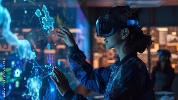 Obraz Immersive VR Interaction with Holographic Interfaces