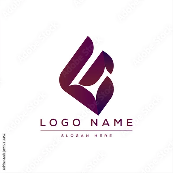 Obraz G Letter. Abstract Company Logo Design