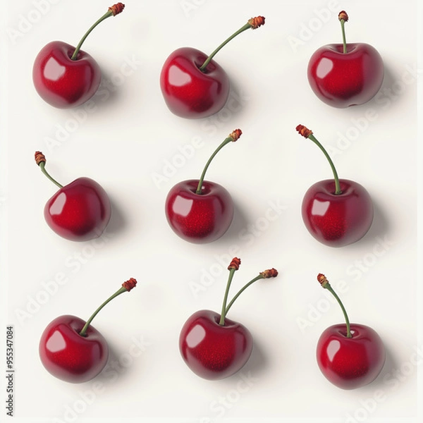 Obraz cherries on a clean white background