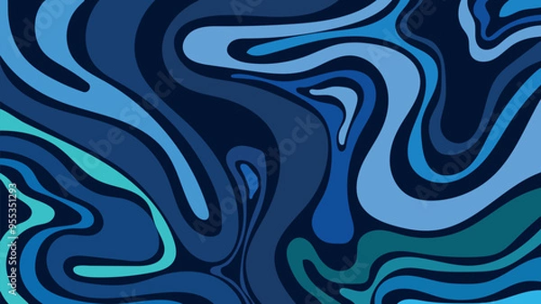 Obraz Blue fluid abstract background