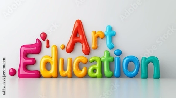 Fototapeta Art education is a colorful and creative way to learn. It encourages students to express themselves through various forms of art, such as painting, drawing, and sculpture