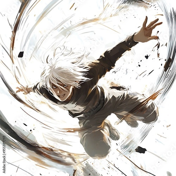 Obraz Anime hero with sword