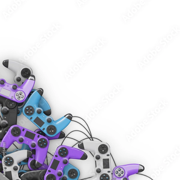 Obraz fond d'écran manette bas bleu violet