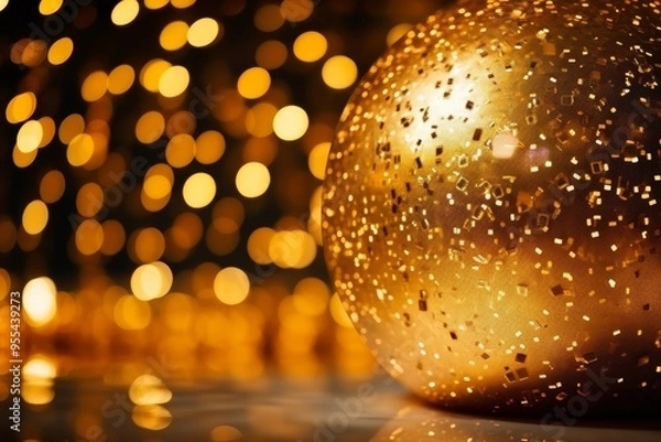 Obraz Celebrating the arrival of 2025 with shiny golden numbers on a pure white background