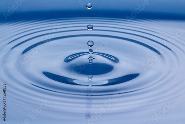 Obraz Water drops closeup on background.