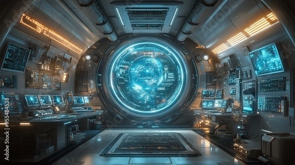 Fototapeta Water Flowing from Shower Head and Faucet: Managing Water Usage and Conservation in the Bathroom â€“ Generative AI