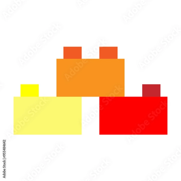 Obraz Blocks Vector Flat Icon Design