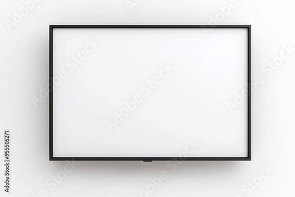 Fototapeta TV screen mockup on isolated background created with Generative AI