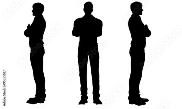 Obraz silhouettes of a men