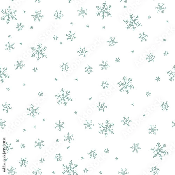 Fototapeta Snowflake vector pattern.