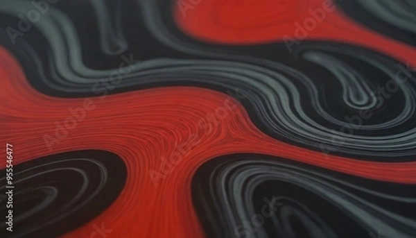 Fototapeta Abstract red and grey swirl background.