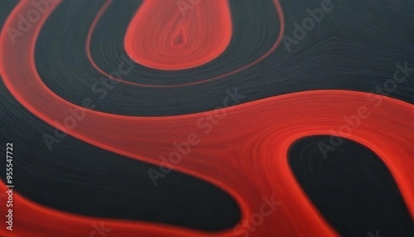 Fototapeta Abstract red and black swirl pattern.
