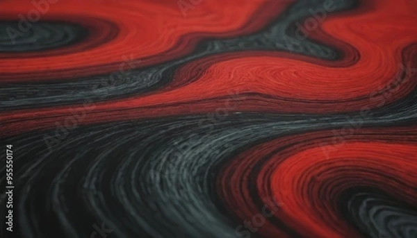 Fototapeta Abstract red and black swirled pattern.