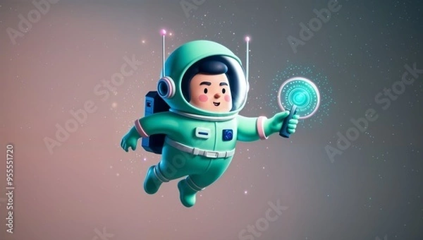 Fototapeta Data Cyber Spaceman