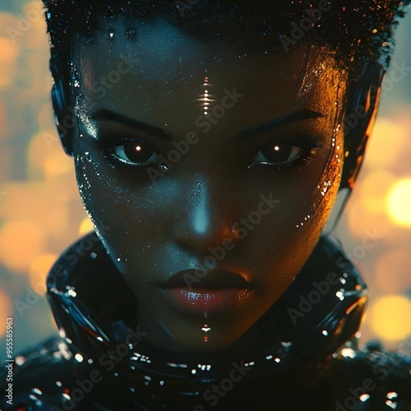 Fototapeta Mesmerizing Character with Intense and Striking Makeup