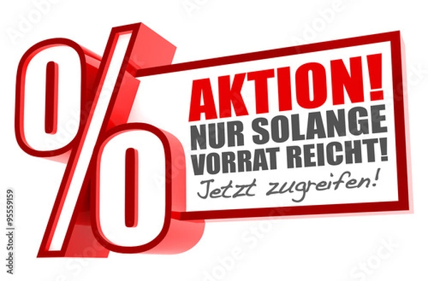 Obraz Aktion! Button, Icon