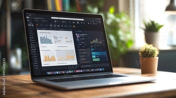 Fototapeta Comprehensive CMS Dashboard for Intuitive Website Content Editing and Publishing