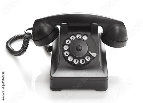 Obraz old telephone isolated on white background