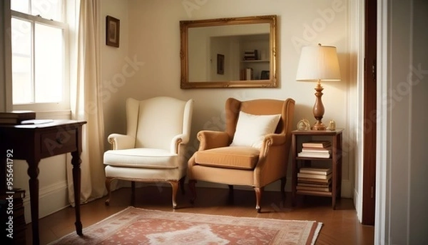 Fototapeta Photo interior modern design room 3d illustration