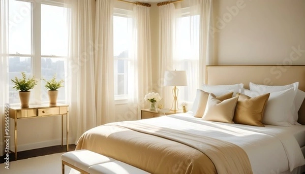 Fototapeta Photo interior modern design room 3d illustration