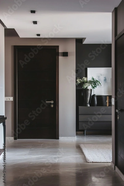 Fototapeta Minimalist showcasing streamlined, clutter-free home