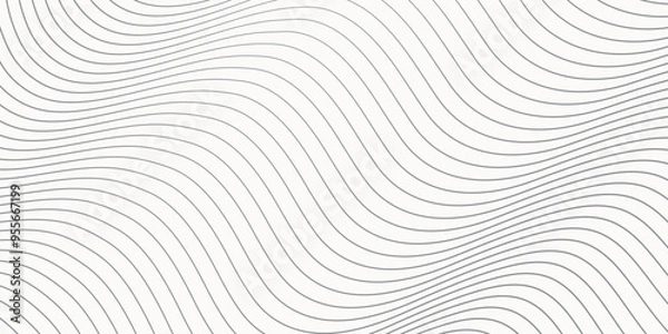 Obraz Minimal abstract background. Optical illusion, wavy thin lines.eps 10