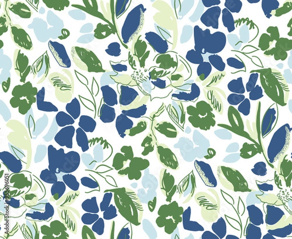 Obraz flower pattern texture print,repeat design pattern for textile printing factory