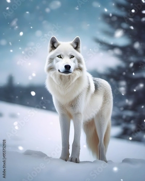 Obraz wolf in snow