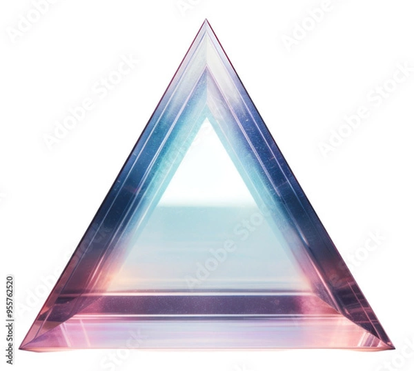 Obraz PNG Triangle shape single object illuminated.