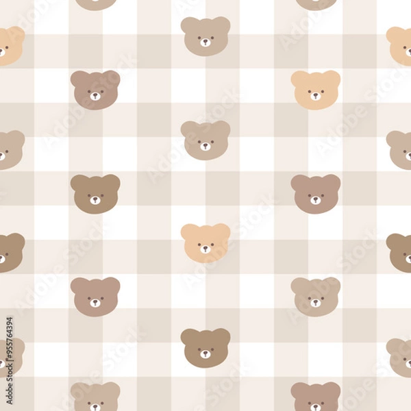 Fototapeta seamless pattern with teddy bears