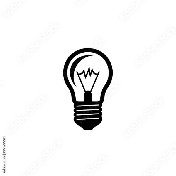 Fototapeta Lightbulb Icon, Minimal Simple Logo