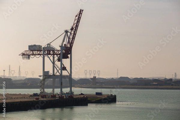 Fototapeta Container Port Cranes