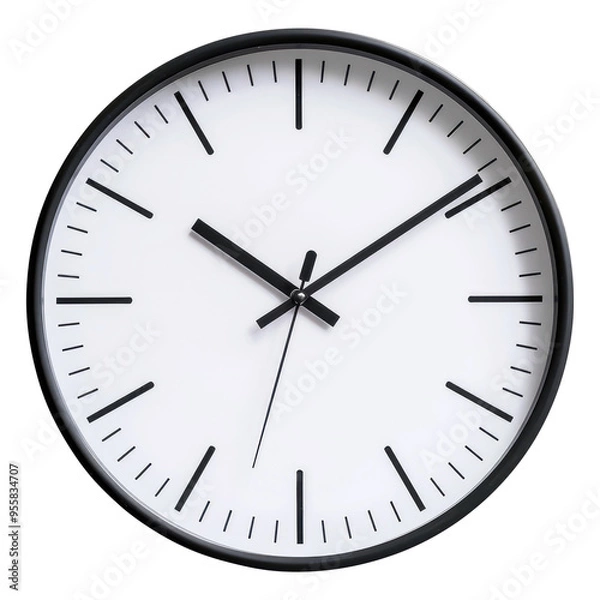 Obraz wall clock isolated on transparent white background, clipping path