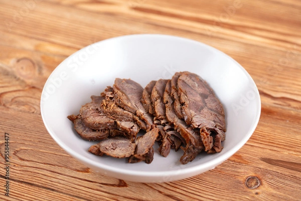 Fototapeta Sliced ​​braised beef