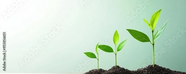 Obraz Business growth and positive sustainable. Profitable Investment.
