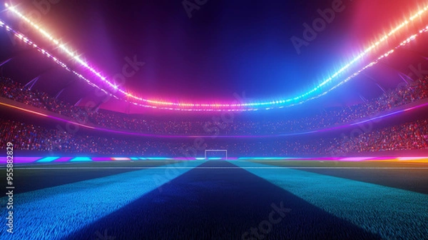 Fototapeta “Glowing Glory: Excitement Under Neon Lights”