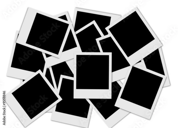 Fototapeta Polaroid films background. Computer generated image