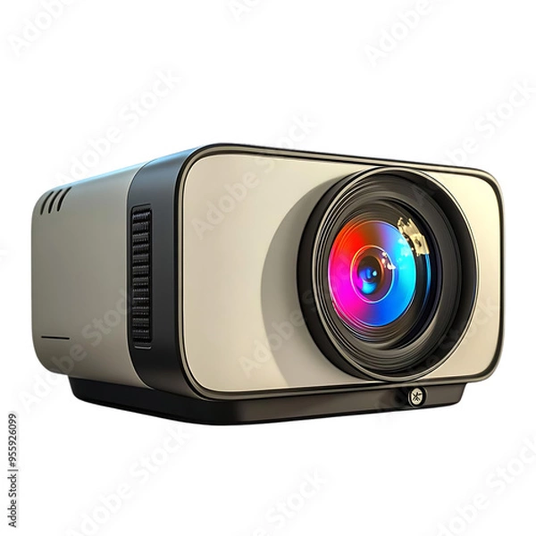 Fototapeta Projector with Transparent Background, Delivering Vivid Images for Immersive Entertainment