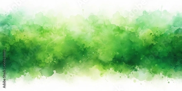 Obraz Abstract green watercolor background with a vibrant and artistic design , watercolor, abstract, green, background, texture