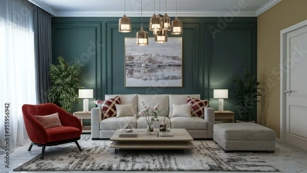 Fototapeta modern living room