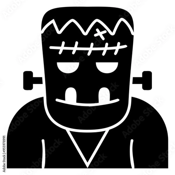 Obraz frankenstein glyph icon